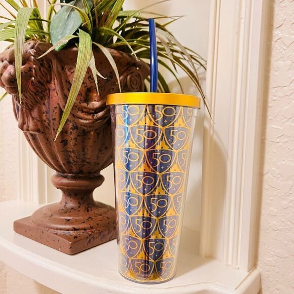 Walt Disney World 50th Anniversary Tumbler with Straw - Picture 5 of 5